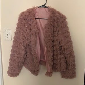 Faux Fur Fringe Jacket